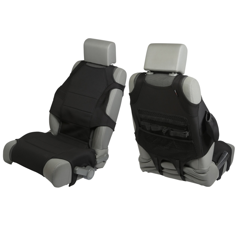 Jeep Gladiator Neoprene Seat Covers - Front - Rugged Ridge - Seat Protector Vest Kit - Black - `20-`21